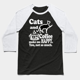 Cats and Coffee Lovers Funny Gift Baseball T-Shirt